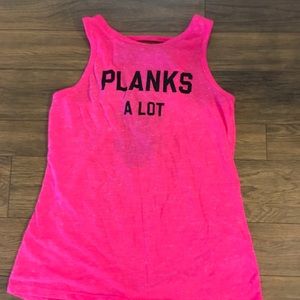Bright pink tank with strappy back